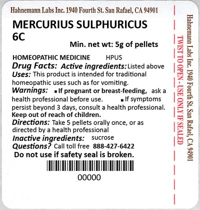 Mercurius Sulphuricus 6C 5g - Mercurius Sulphuricus 6C 5g